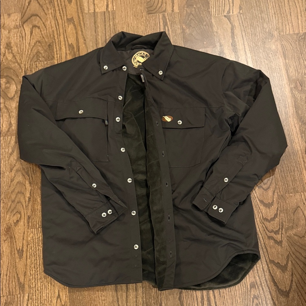 Mack’s Prarie Wings Fleece lined shirt green size medium